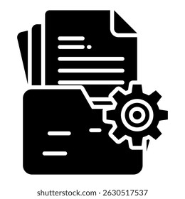 Data storage gylph icon. Simple vector icon design in gylph style. Editable vector format