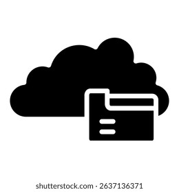 Data storage gylph icon. Simple vector icon design in gylph style. Editable vector format