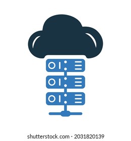 Data, storage, hosting, server icon. Editable vector graphics.