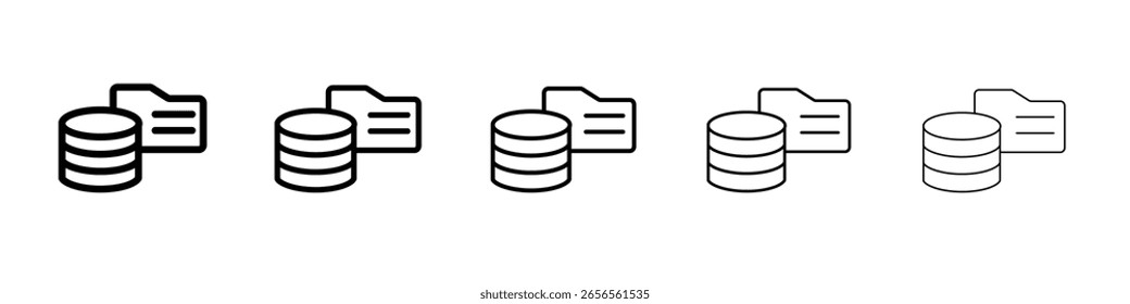 Icono de almacenamiento de datos signo de Vector en blanco y negro