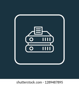 Data storage icon line symbol. Premium quality isolated database element in trendy style.
