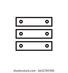 ícone de armazenamento de dados outline traçado editável eps