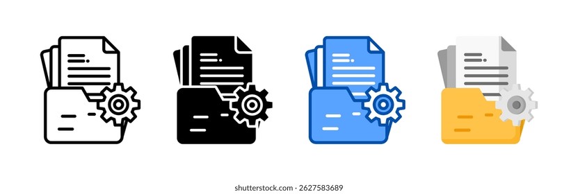 Conjunto de conjuntos de ícones de armazenamento de dados. Coleção de ícones de estilo múltiplo perfeita para sites, aplicativos e apresentações. Coleção de ícones de vetor simples