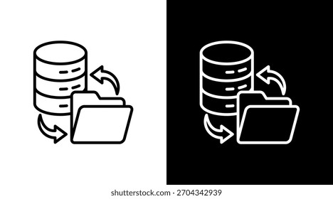 Data Storage With Icon Set Design