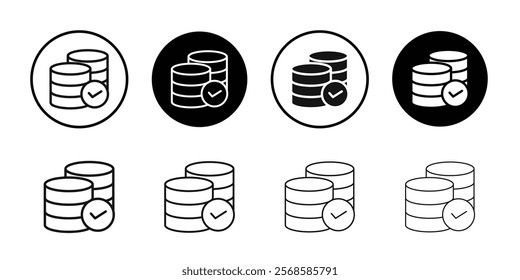 Data storage icon Simple thin outline