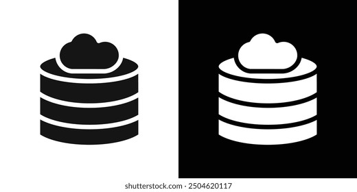 Data storage icon Symbol mark in filled style