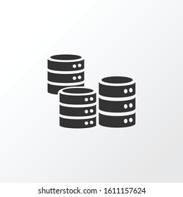 Data storage icon symbol. Premium quality isolated database element in trendy style.