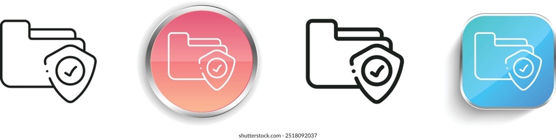 data storage icon. Thin Linear, Regular and Button Style Design Isolated On White Background