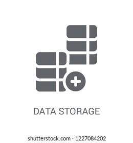 Data storage icon. Trendy Data storage logo concept on white background from Programming collection. Suitable for use on web apps, mobile apps and print media.