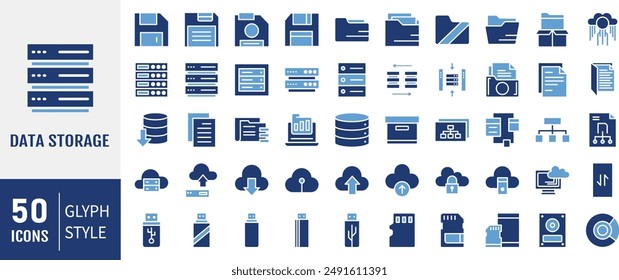 data storage icon vector illustration. data storage vector icons designed in glyph can be used for web, mobile, ui