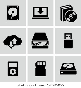 Data storage icons