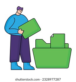 Data storage illustration vector icon which can easily modify or edit 