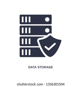 data storage isolated icon. Simple element illustration from gdpr concept. data storage editable logo symbol design on white background. Can be use for web and mobile.