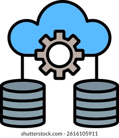 Data Storage Line Filled Vector Icon Design