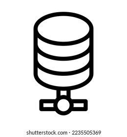 data storage line icon illustration vector graphic