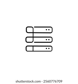 Data Storage Line Style Icon Design