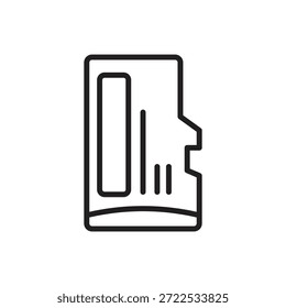 Ilustração Do Vetor De Ícone De Contorno Micro Sd De Armazenamento De Dados