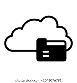 Data storage mixed glyph icon. Simple vector icon design in glyph style. Editable vector format