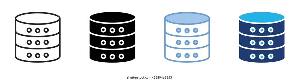 Data Storage multi style. Simple illustration icon set.