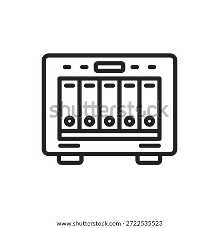 Data Storage Nas Outline Icon Vector Illustration