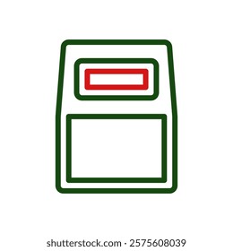 Data Storage Outline Green and Red