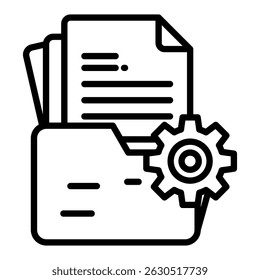 Data storage outline icon. Simple vector icon design in outline style. Editable vector format
