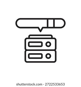 Ilustración vectorial de iconos de esquema de cuota de almacenamiento de datos