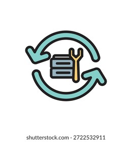 Data Storage Recovery Icon Vector Illustration