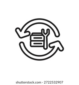 Data Storage Recovery-Gliederungssymbol, Vektorgrafik