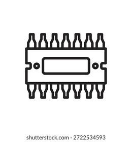 Ilustração do vetor do ícone da estrutura de tópicos da sala de armazenamento de dados