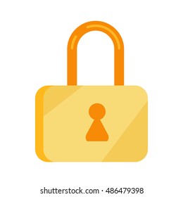 Data storage sign symbol icon. Lock isolated on white. Security concept. Database with padlock. IT security protected computer server. Render of safe storage aspect. Saving the information. Vector