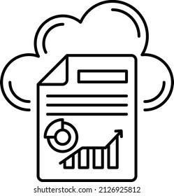 Data Storage Statistics Vector Icon Design, Cloud computing Symbol, Client server model Sign, Web Hosting and Edge device stock illustration, Application server reporting Concept, 