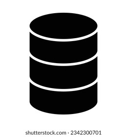 Data Storage Vector Glyph Icon For Personal And Commercial Use.
