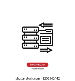 Data storage vector icon