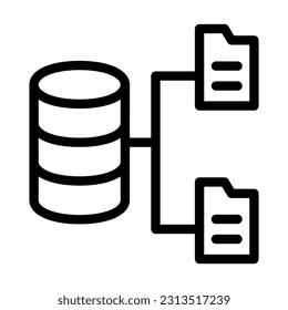 Data Storage Vector Thick Line Icon For Personal And Commercial Use.
