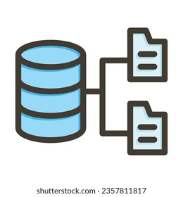 Data Storage Vector Thick Line Filled Colors Icon For Personal And Commercial Use.
