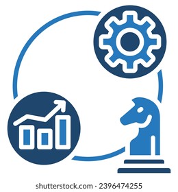 Data Strategy icon line vector illustration
