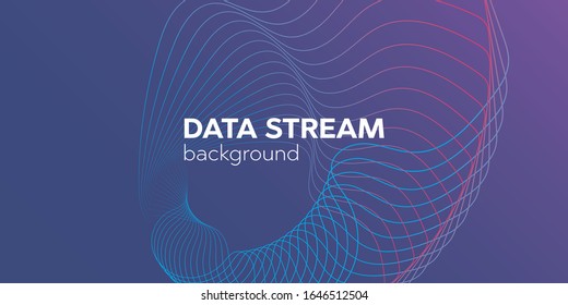 Data stream background. Datacenter grid and bigdata background vector