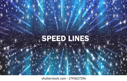 Data stream tunnel abstract vector background. Data fast transfer
