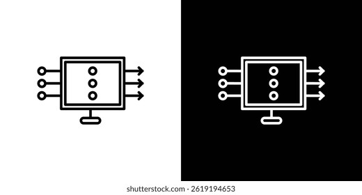 ícone de streaming de dados. ilustração vetorial, pictograma isolado. editável