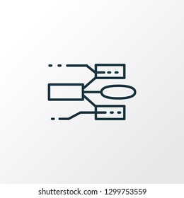 Data structure icon line symbol. Premium quality isolated organization element in trendy style.