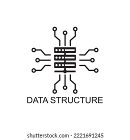 data structure icon , network icon