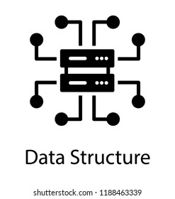 Data Structure Icon Showing Data Algorithms Stock Vector (Royalty Free ...
