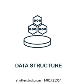 Data Structure icon. Thin outline style design from web hosting icons collection. Creative Data Structure icon for web design, apps, software, print usage.