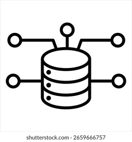 Data Structure Outline Icon illustration vector