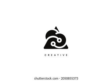 Data Summit Logo Design. with Cloud Computing. Creative vector based icon template	