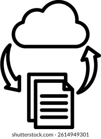 Data Sync Icon Line Vector Illustration