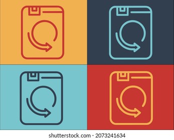 Data Sync Logo Template, Simple Flat Icon of sync,data,technology