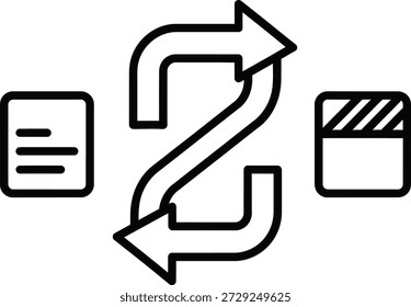 Data synchronization and exchange icon