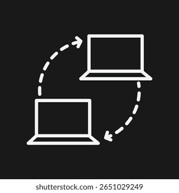 Data Synchronization and File Transfer Icon for Peer-to-Peer Networking and Computer Migration